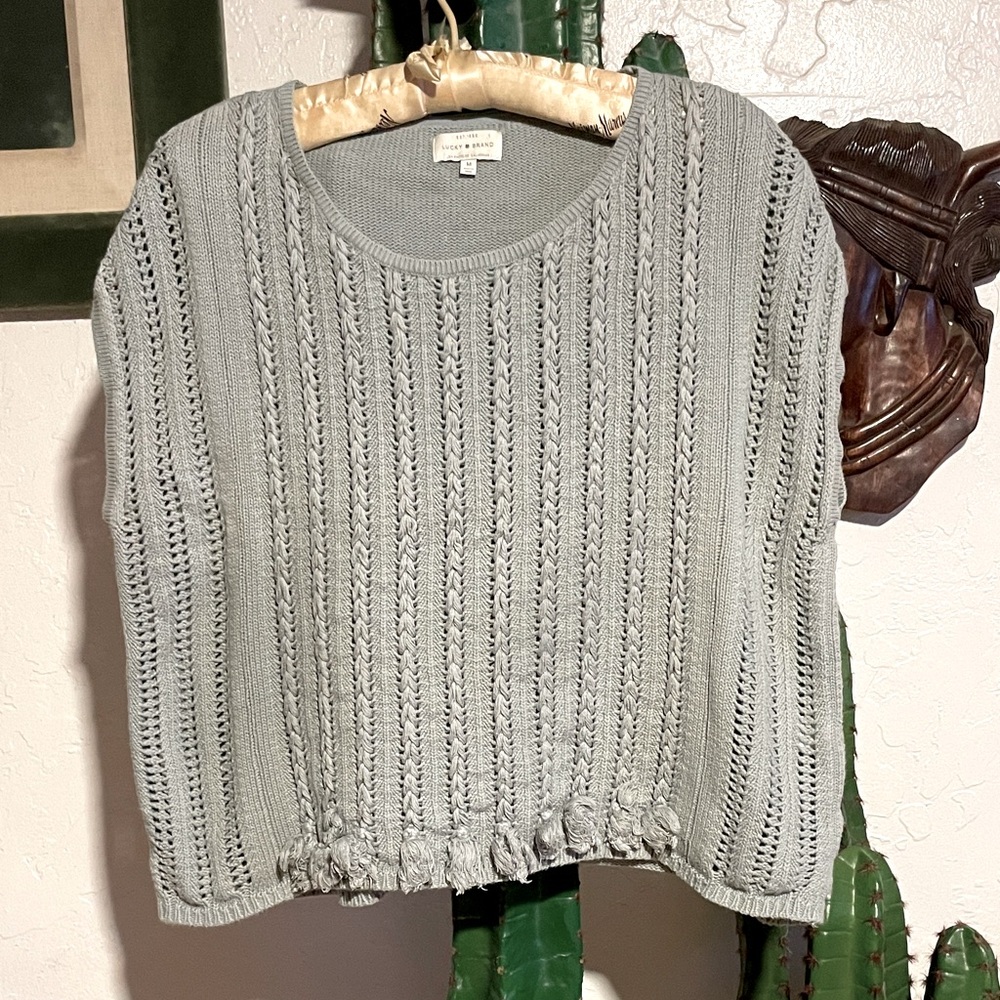 Lucky Brand Knit Boxy Sweater Vest Size M